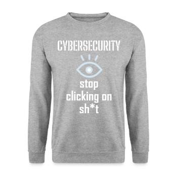 Cybersecurity - IT Security Computer Scientists - Unisex Sweatshirt - salt & pepper - Front - Alina (178cm) & Michal (187cm)