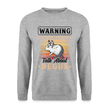 Spontaneously talk about Degu Chilean rodent - Unisex Sweatshirt - salt & pepper - Front - Alina (178cm) & Michal (187cm)