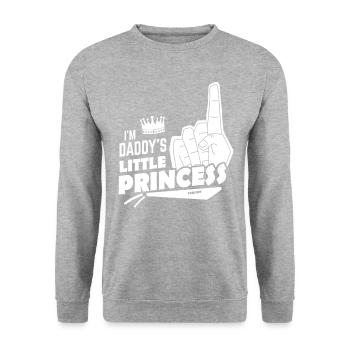 Papa Fille Enfant Fête des Pères Fille Cadeau - Sweat-shirt Unisexe - gris chiné - Devant - Alina (178cm) & Michal (187cm)