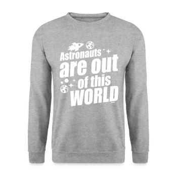 drôle de dicton pour les astronautes idée cadeau - Sweat-shirt Unisexe - gris chiné - Devant - Alina (178cm) & Michal (187cm)