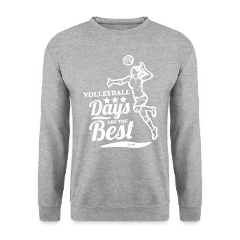 Volley-ball - Sweat-shirt Unisexe - gris chiné - Devant - Alina (178cm) & Michal (187cm)