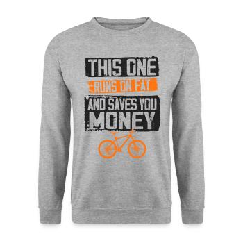Enduro MTB Mountain Bike Riding - Unisex Pullover - Weißgrau meliert - Vorne - Alina (178cm) & Michal (187cm)