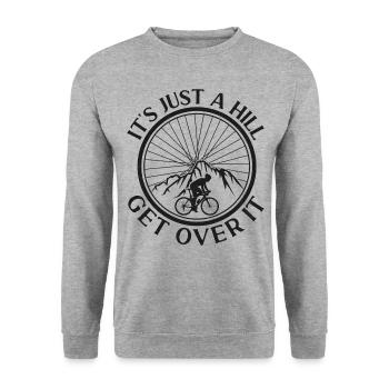 Drôle de vélo de route à vélo - Sweat-shirt Unisexe - gris chiné - Devant - Alina (178cm) & Michal (187cm)