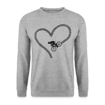 Drôle de vélo de route à vélo - Sweat-shirt Unisexe - gris chiné - Devant - Alina (178cm) & Michal (187cm)