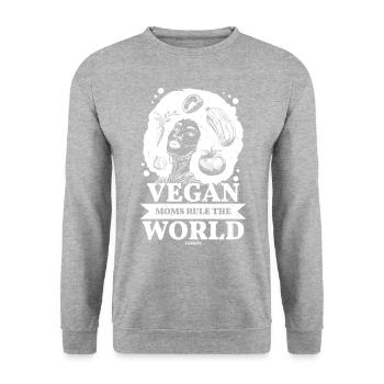 Légumes vegan maman cadeau nourriture saine - Sweat-shirt Unisexe - gris chiné - Devant - Alina (178cm) & Michal (187cm)