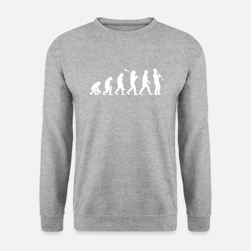 clarinet evolution, clarinet - Unisex Pullover - Weißgrau meliert