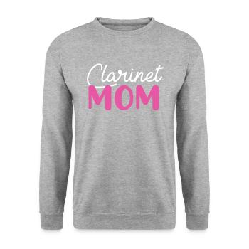 clarinet mom, clarinet - Unisex Pullover - Weißgrau meliert - Vorne - Alina (178cm) & Michal (187cm)