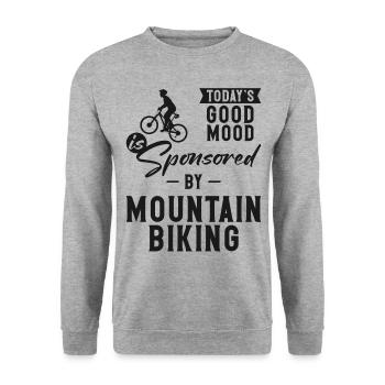 Enduro MTB Mountain Bike Riding - Unisex Sweatshirt - salt & pepper - Front - Alina (178cm) & Michal (187cm)