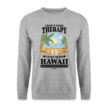 Hawaii - Unisex Sweatshirt - salt & pepper - Front - Alina (178cm) & Michal (187cm)