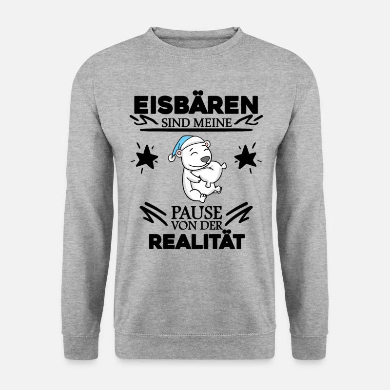 Eisbär - Unisex Pullover - Weißgrau meliert