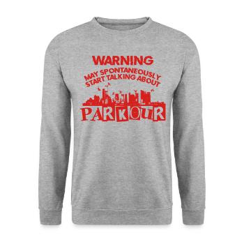 Parkour Free Running Traceur - Unisex Sweatshirt - salt & pepper - Front - Alina (178cm) & Michal (187cm)