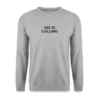 Ski - Ski is calling - Unisex Sweatshirt - salt & pepper - Front - Alina (178cm) & Michal (187cm)