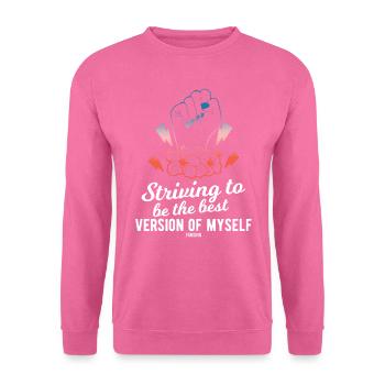 Fleur de main Mère Femme Disant - Sweat-shirt Unisexe - rose - Devant