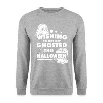 Halloween Kids Fantôme - Sweat-shirt Unisexe - gris chiné - Devant - Alina (178cm) & Michal (187cm)