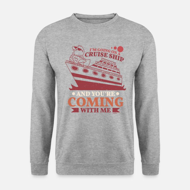 ich mache eine Kreuzfahrt - Unisex Pullover - Weißgrau meliert