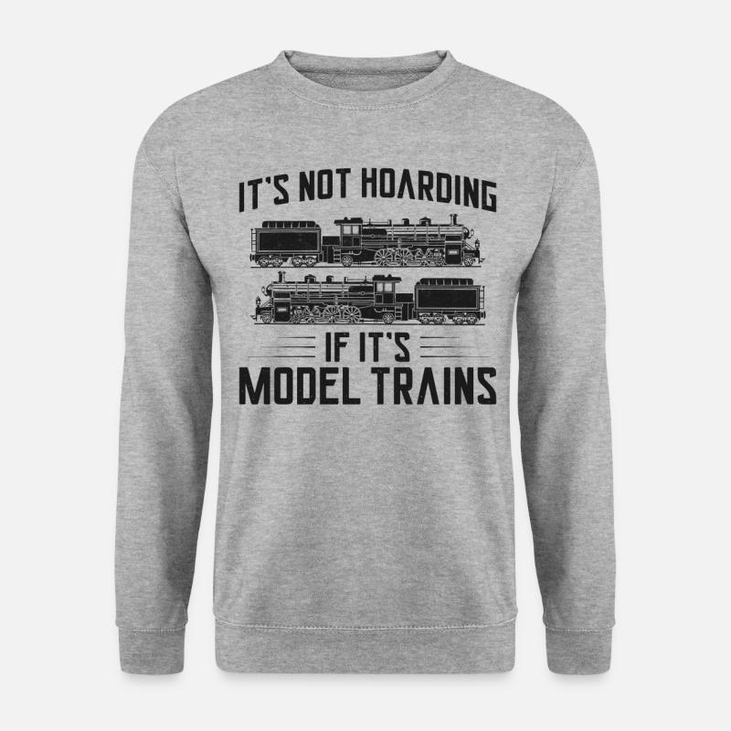 Steam Train Driver Trainspotting - Unisex Pullover - Weißgrau meliert