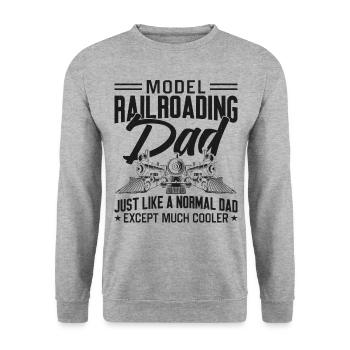 Steam Train Driver Trainspotting - Unisex Pullover - Weißgrau meliert - Vorne - Alina (178cm) & Michal (187cm)