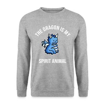 The Dragon Is My Spirit Animal - Unisex Sweatshirt - salt & pepper - Front - Alina (178cm) & Michal (187cm)