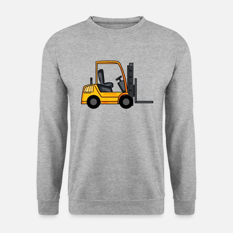 Gabelstapler - Unisex Pullover - Weißgrau meliert