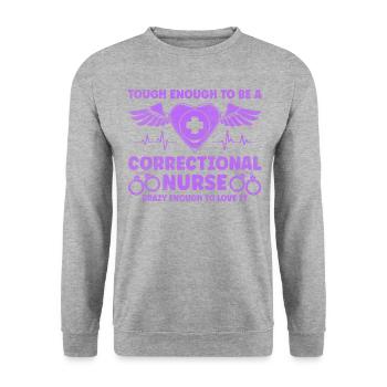 Bien que suffisant pour être une infirmière correctionnelle - Sweat-shirt Unisexe - gris chiné - Devant - Alina (178cm) & Michal (187cm)