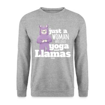 Yoga - Unisex Pullover - Weißgrau meliert - Vorne - Alina (178cm) & Michal (187cm)