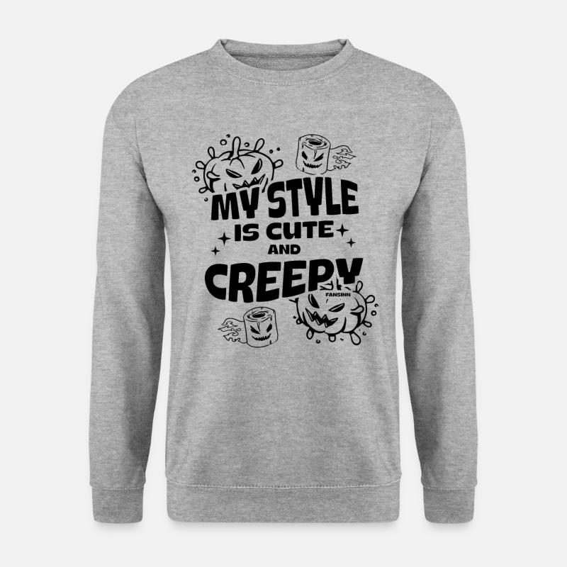 süßes Halloween Kostüm - Unisex Pullover - Weißgrau meliert
