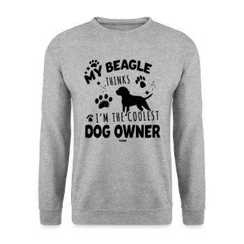 Beagle cool dog owners - Unisex Sweatshirt - salt & pepper - Front - Alina (178cm) & Michal (187cm)