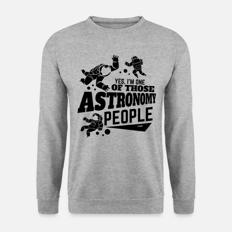 Astronaut im Weltall - Unisex Pullover - Weißgrau meliert