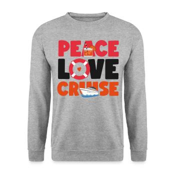 Bateau de croisière Vacances Fille Paix - Sweat-shirt Unisexe - gris chiné - Devant - Alina (178cm) & Michal (187cm)