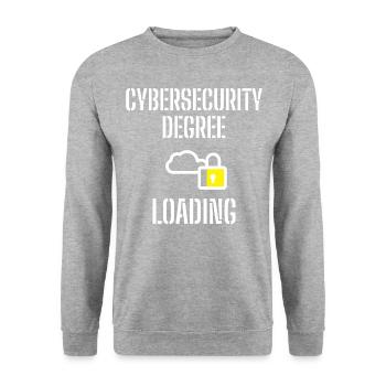 Cybersecurity - IT Security Computer Scientists - Unisex Sweatshirt - salt & pepper - Front - Alina (178cm) & Michal (187cm)