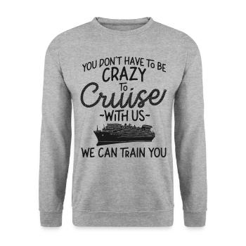 Cruise Ship Vacation Girl Friends - Unisex Sweatshirt - salt & pepper - Front - Alina (178cm) & Michal (187cm)