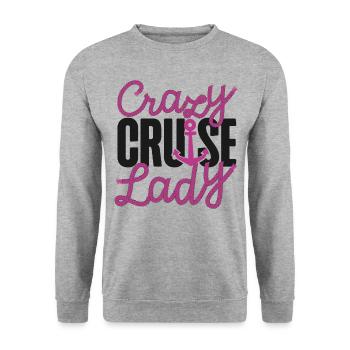 Bateau de croisière Vacances Fille Folle - Sweat-shirt Unisexe - gris chiné - Devant - Alina (178cm) & Michal (187cm)