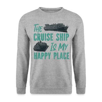 Croisière Vacances Vintage Le - Sweat-shirt Unisexe - gris chiné - Devant - Alina (178cm) & Michal (187cm)