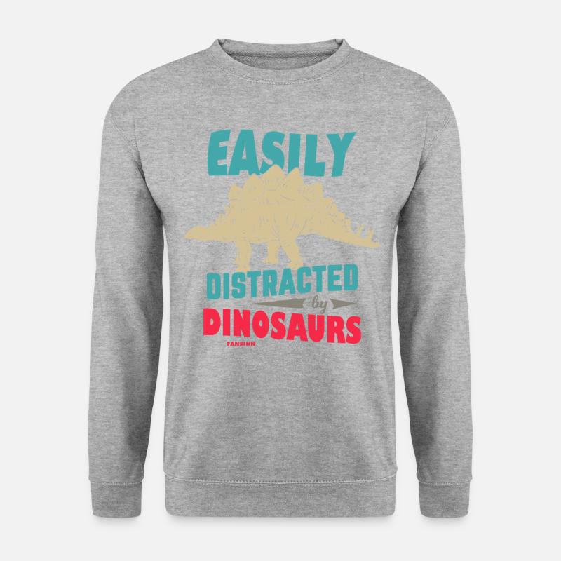 Easily Distracted By Dinosaurs - Unisex Sweatshirt - salt & pepper