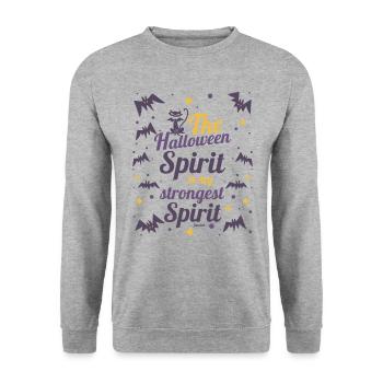Halloween Bat Gift - Unisex Sweatshirt - salt & pepper - Front - Alina (178cm) & Michal (187cm)