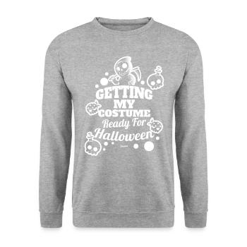 Grim Reaper Monster cute funny - Unisex Sweatshirt - salt & pepper - Front - Alina (178cm) & Michal (187cm)
