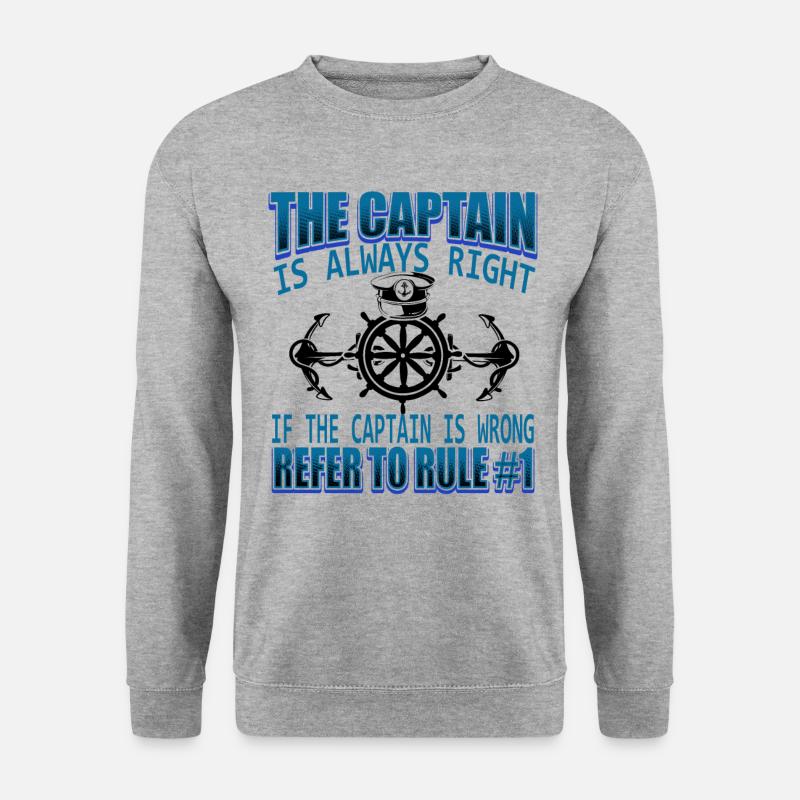 Sailing Ships Boat Captain - Unisex Sweatshirt - salt & pepper