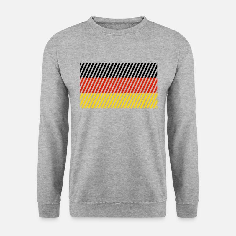 Deutschland Flagge - Unisex Pullover - Weißgrau meliert