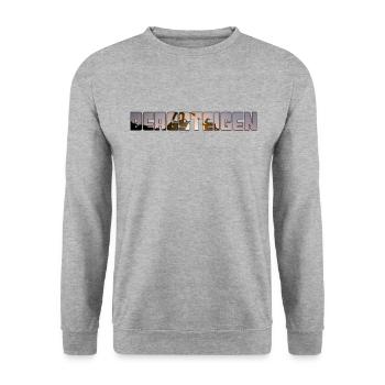 bergsteigen - Unisex Pullover - Weißgrau meliert - Vorne - Alina (178cm) & Michal (187cm)