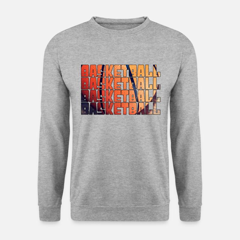 Basketball - Unisex Pullover - Weißgrau meliert