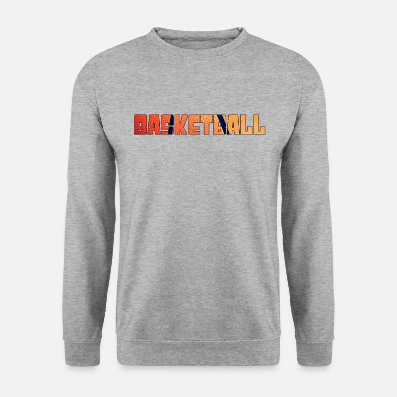 Basketball - Unisex Pullover - Weißgrau meliert