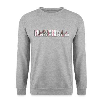 baseball - Unisex Sweatshirt - salt & pepper - Front - Alina (178cm) & Michal (187cm)