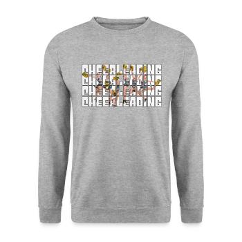Cheerleading - Unisex Pullover - Weißgrau meliert - Vorne - Alina (178cm) & Michal (187cm)