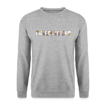 Cheerleading - Unisex Pullover - Weißgrau meliert - Vorne - Alina (178cm) & Michal (187cm)
