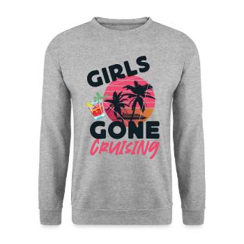 Cruise Ship Vacation Friends - Unisex Pullover - Weißgrau meliert - Vorne - Alina (178cm) & Michal (187cm)