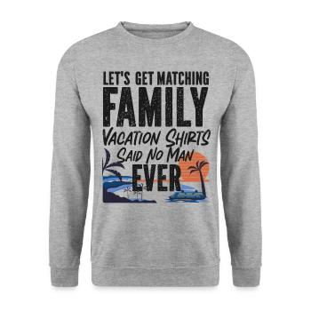 Cruise Ship Vacation Family - Unisex Pullover - Weißgrau meliert - Vorne - Alina (178cm) & Michal (187cm)