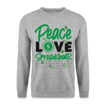 Comptable Teneur de livres Comptabilité - Sweat-shirt Unisexe - gris chiné - Devant - Alina (178cm) & Michal (187cm)