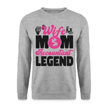 Comptable Comptable Comptable - Sweat-shirt Unisexe - gris chiné - Devant - Alina (178cm) & Michal (187cm)