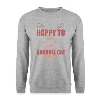 Ragdoll Cat Cat Lovers Chatons Chatons - Sweat-shirt Unisexe - gris chiné - Devant - Alina (178cm) & Michal (187cm)