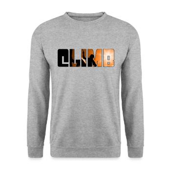 grimper - Sweat-shirt Unisexe - gris chiné - Devant - Alina (178cm) & Michal (187cm)